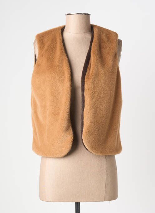 Gilet sans manche coupe cintrée marron MERI & ESCA femme