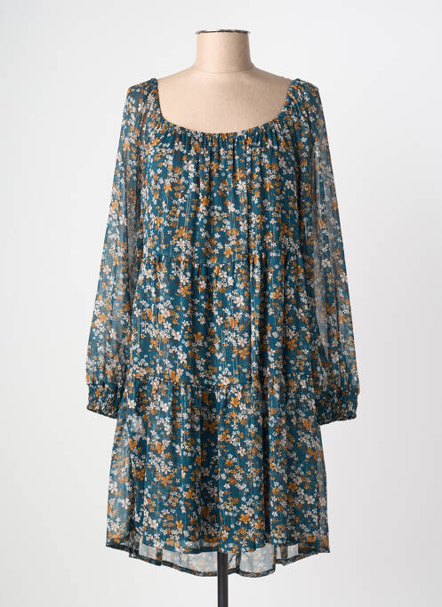 Robe mi-longue vert COULEURS DU TEMPS femme