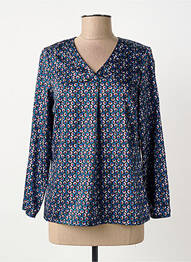 Top imprimé fantaisie manches longues bleu GREGORY PAT femme