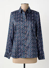 Chemisier imprimé fantaisie manches longues bleu GREGORY PAT femme