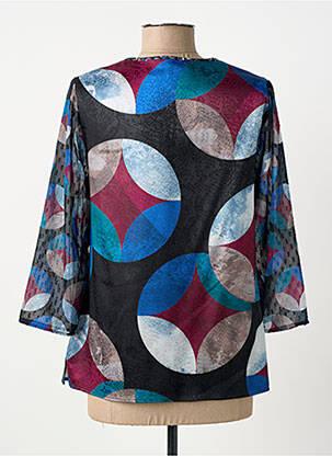 Top imprimé fantaisie manches 3/4 bleu MERI & ESCA femme