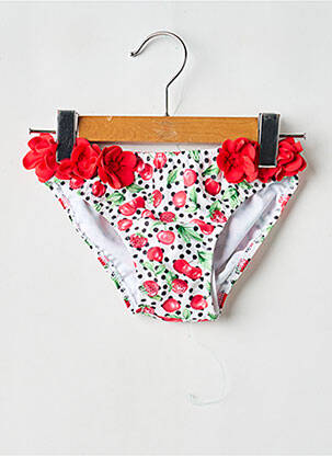 Bas de maillot de bain effet matière satinée rouge MAYORAL fille