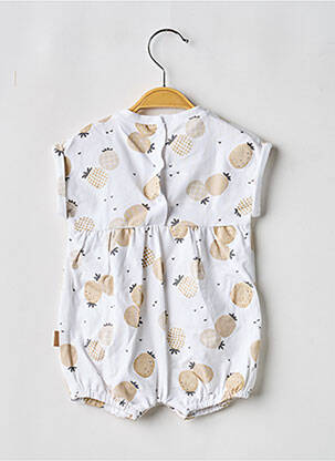 Combishort tissage jersey manches courtes blanc MAYORAL fille