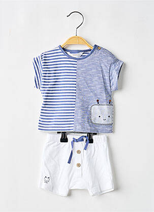 Ensemble short taille élastique bleu MAYORAL garçon
