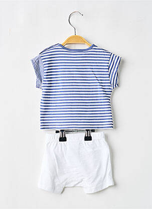 Ensemble short taille élastique bleu MAYORAL garçon