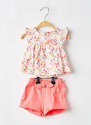 Ensemble short tissage popeline rose MAYORAL fille