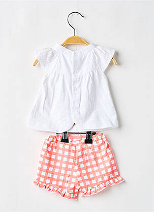 Ensemble short tissage popeline rose MAYORAL fille