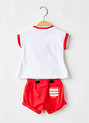 Ensemble short manches courtes rouge MAYORAL fille