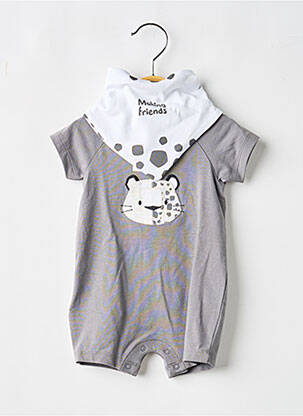 Combishort tissage jersey manches courtes gris MAYORAL garcon