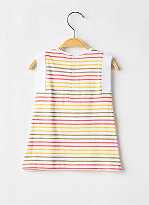 Robe courte maille fine sans manche blanc ELLE EST OU LA MER fille