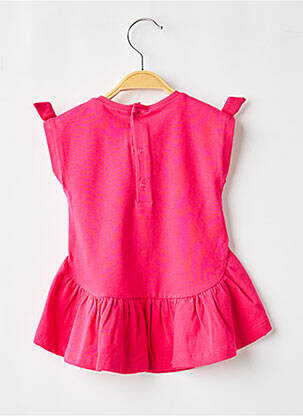 Robe mi-longue manches courtes manches courtes rose MAYORAL fille