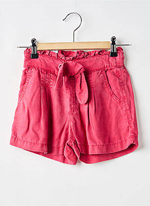 Short poches taille élastique rose MAYORAL fille