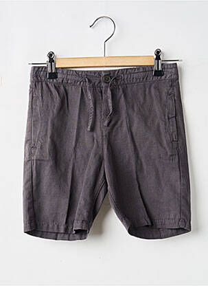 Bermuda tissage popeline taille élastique gris MAYORAL garcon