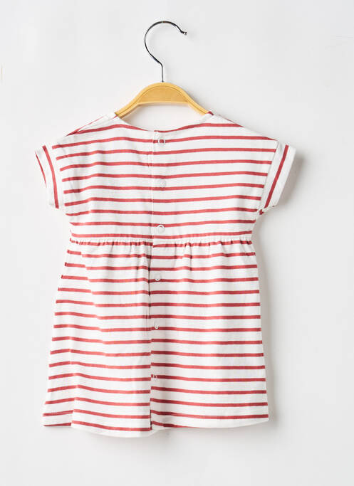 Robe mi-longue manches courtes manches courtes rouge ELLE EST OU LA MER fille