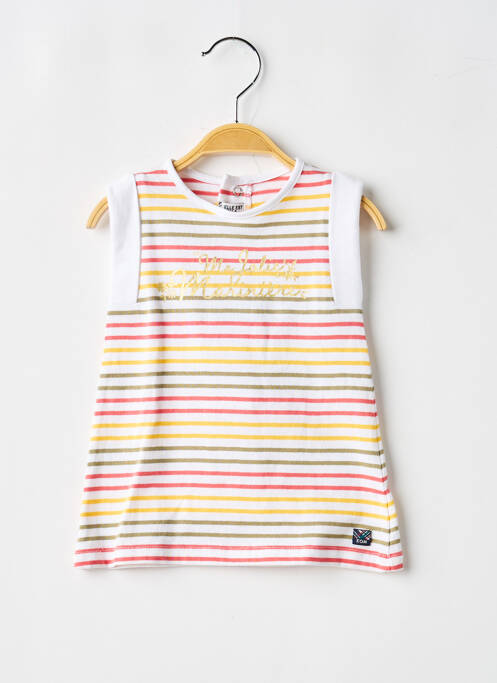 Robe courte blanc ELLE EST OU LA MER fille