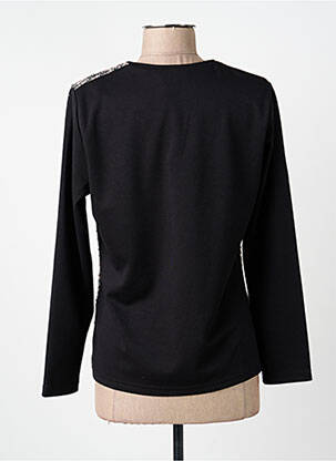 Pull coupe cintrée manches longues noir GUY DUBOUIS femme