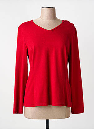 Pull coupe cintrée manches longues rouge GUY DUBOUIS femme