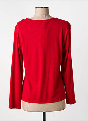Pull coupe cintrée manches longues rouge GUY DUBOUIS femme