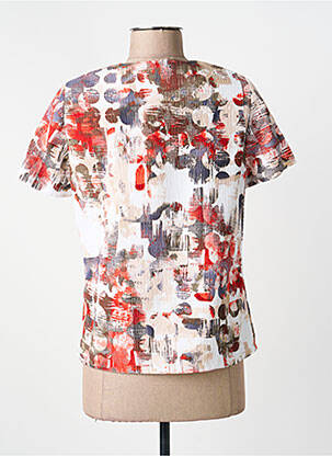 T-shirt imprimé fantaisie manches courtes rouge FRANCE RIVOIRE femme
