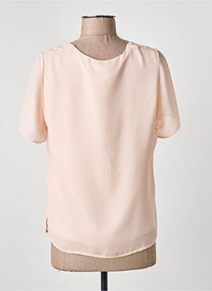 Top coupe fluide manches courtes rose clair GUY DUBOUIS femme