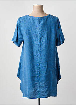 Tunique manches courtes col v bleu MERI & ESCA femme