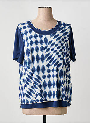 Top stretch manches courtes bleu IMPULSION femme