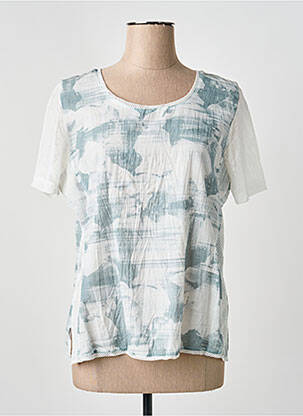 T-shirt imprimé fantaisie manches courtes blanc MERI & ESCA femme