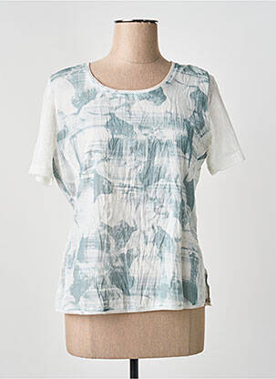 Top imprimé fantaisie manches courtes blanc MERI & ESCA femme