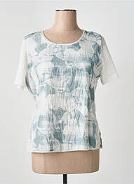 Top imprimé fantaisie manches courtes blanc MERI & ESCA femme