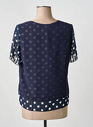 Blouse légère et transparente manches courtes bleu GUY DUBOUIS femme