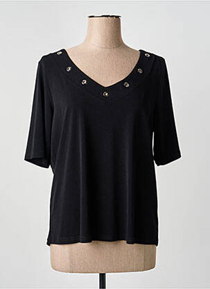 Top stretch manches courtes noir JUMFIL femme