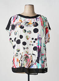 Top imprimé fantaisie manches courtes blanc MERI & ESCA femme