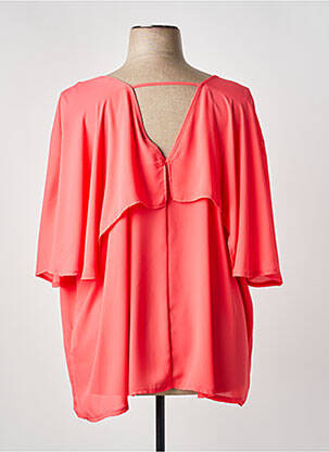 Top tissage crêpe manches courtes orange FRANCE RIVOIRE femme