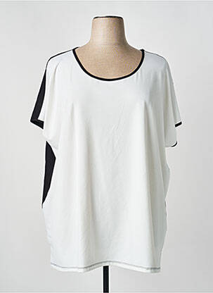T-shirt coupe droite manches courtes blanc GUY DUBOUIS femme