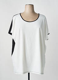 T-shirt coupe droite manches courtes blanc GUY DUBOUIS femme