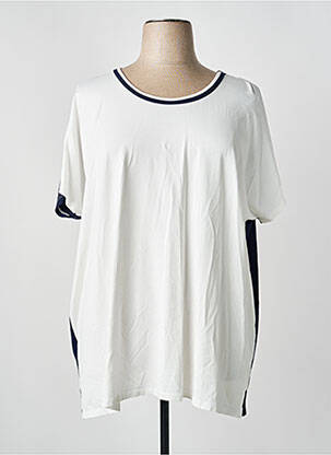 T-shirt coupe droite manches courtes bleu GUY DUBOUIS femme