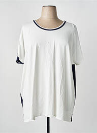 T-shirt coupe droite manches courtes bleu GUY DUBOUIS femme