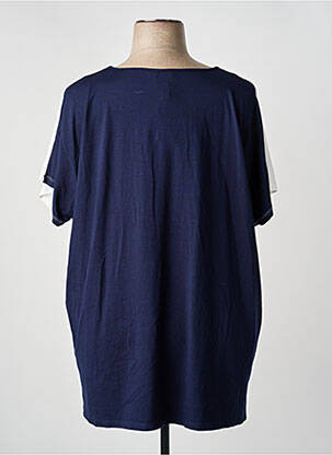 T-shirt coupe droite manches courtes bleu GUY DUBOUIS femme