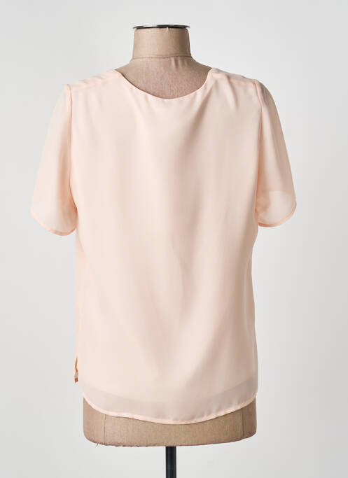 Top coupe fluide manches courtes rose clair GUY DUBOUIS femme