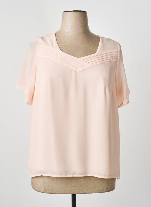 Top manches courtes manches courtes rose clair FRANCE RIVOIRE femme