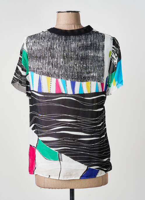 Top imprimé fantaisie manches courtes blanc IMPULSION femme