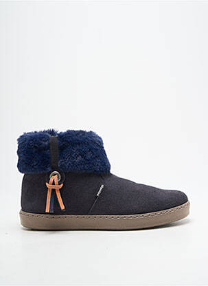 Bottines/boots bout rond talon plat jusqu'à 3cm bleu TITANITOS femme