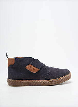Bottines/boots nubuck talon plat jusqu'à 3cm bleu TITANITOS femme
