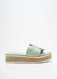 Mules/sabots bout ouvert talon de 4 à 6cm vert ELUE PAR NOUS femme