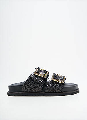 Mules/sabots matière lisse talon plat jusqu'à 3cm noir ELUE PAR NOUS femme