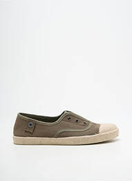 Slip ons semelle amovible talon plat jusqu'à 3cm vert TITANITOS femme
