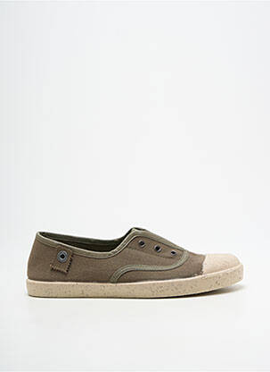 Slip ons semelle amovible talon plat jusqu'à 3cm vert TITANITOS femme