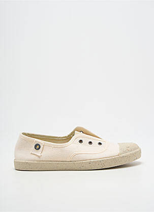 Slip ons semelle amovible talon plat jusqu'à 3cm beige TITANITOS femme