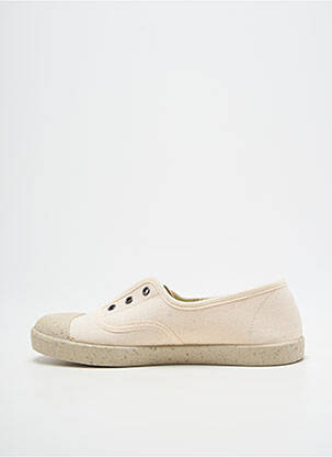 Slip ons semelle amovible talon plat jusqu'à 3cm beige TITANITOS femme