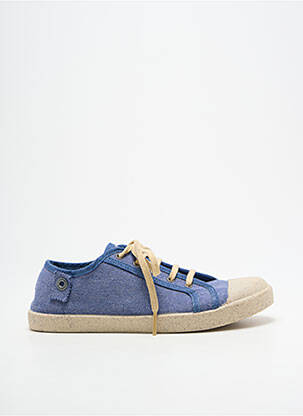 Baskets bout rond talon plat jusqu'à 3cm bleu TITANITOS femme